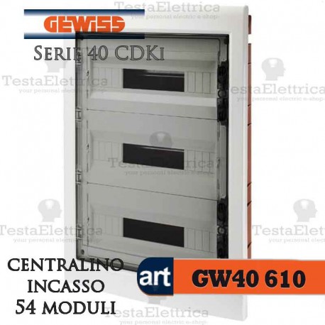 Centralino 72 moduli per quadri elettrici incasso 40611 Gewiss