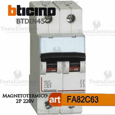 Interruttore magnetotermico C63A  220V Bticino