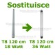 Tubo a led 120 cm T8 Tutto Vetro 18 watt Whyled by sice