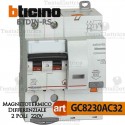 Interruttore Magnetotermico Differenziale 2P 32A 220V Bticino