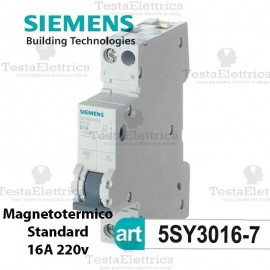 Interruttore magnetotermico 16A 220V Siemens