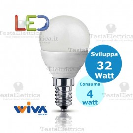 Lampadina a led Sfera Opale 4w E14 Wiva