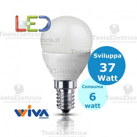 Lampadina a led Sfera Opale 6w E14 Wiva