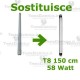 Tubo a led 150 cm 28 watt Led Tube Glass Wiva