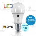 Lampadina a led con sensore crepuscolare goccia E27 10 Watt Reer