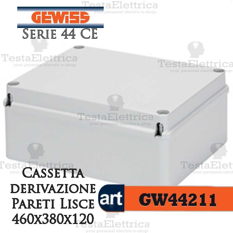 Gewiss GW44211 Cassetta esterna pareti lisce di derivazione IP56  460x380x120 mm