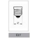 Lampada a incandescenza goccia 60W E27 Leuci