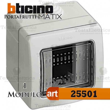 Calotta portafrutti 1 posto IP55 Idrobox Matix Bticino