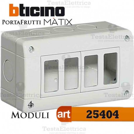 Calotta portafrutti 4 posti Idrobox Matix Bticino
