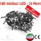 Serie da 180 minilucciole LED Bianco ghiaccio esterno/interno cavo 16 Mt RosaChristmas