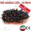 Serie da 180 minilucciole LED Multicolore esterno/interno cavo 16 Mt RosaChristmas