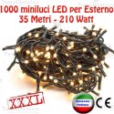 Serie da 1000 minilucciole LED 35Mt per Esterno