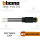  lampada a led per comandi basculanti 230 Vac Verde Bticino Màtix