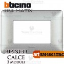 Placca 3 moduli Bianco Calce Bticino Matix