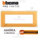 Placca 6 moduli ambra Bticino Matix 