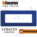 Placca 6 moduli cobalto Bticino Matix 