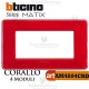 Placca 4 moduli corallo Bticino Matix 