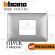 Placca 2 moduli Silver Bticino Matix