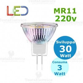 Lampada led cob MR11 220V 3W GU4 