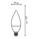 Lampada filo led colpo di vento smerigliata satinata tutto vetro 4 Watt E14 
