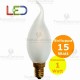 Lampada filo led colpo di vento smerigliata tutto vetro 1 Watt E14 