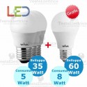 Promo 3 Pz. e27 5 watt + 1 Pz. e27 8w OMAGGIO