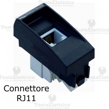 Presa telefonica RJ11 compatibile con serie Bticino LivingLight
