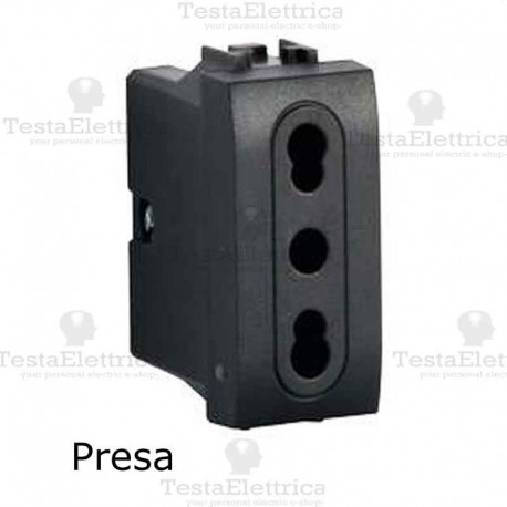 Presa Bipasso compatibile con serie Bticino LivingLight