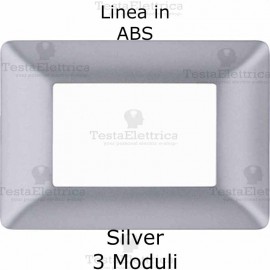 Placca in PVC Silver compatibile con serie Bticino Matix 