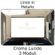 Placca in Metallo Cromo Lucido compatibile con serie Bticino Matix 