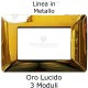 Placca in Metallo Oro Lucido compatibile con serie Bticino Matix 