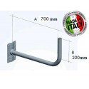 staffa per parabola a l 70 cm zincata