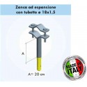Zanca 20 cm per fissaggio pali a muro 