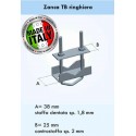 Zanca piccola per fissaggio pali a palo/ringhiera