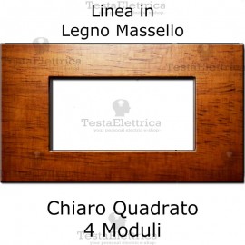 Placca in Legno Massello Chiaro compatibile con serie Bticino Matix