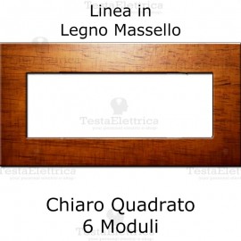 Placca in Legno Massello Chiaro compatibile con serie Bticino Matix