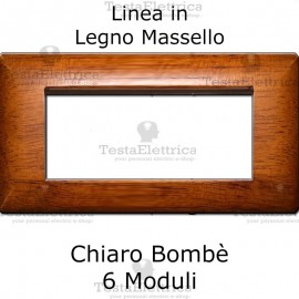 Placca in Legno Massello Chiaro compatibile con serie Bticino Matix