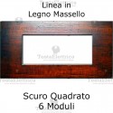 Placca in Legno Massello Scuro compatibile con serie Bticino Matix