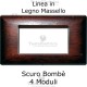 Placca in Legno Massello Scuro compatibile con serie Bticino Matix