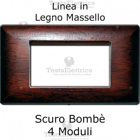 Placca in Legno Massello Scuro compatibile con serie Bticino Matix