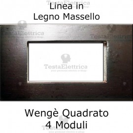 Placca in Legno Massello Wengè compatibile con serie Bticino Matix
