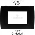 Placca in PVC Nero Lucido compatibile con serie Bticino Matix