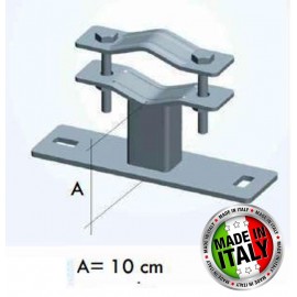 Zanca tipo "Emilia" 10 cm per fissaggio pali a muro 