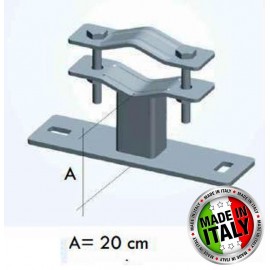 Zanca tipo "Emilia" 20 cm per fissaggio pali a muro 