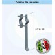 Zanca per fissaggio pali a muro 23 Cm