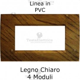 Placca in PVC Legno Chiaro compatibile con serie Bticino Matix