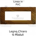 Placca in PVC Legno Chiaro compatibile con serie Bticino Matix