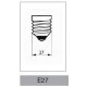 Lampadina a led con sensore crepuscolare goccia E27 12 Watt Gbc