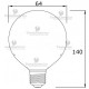 Lampadina st64 a filamento led E27 vetro ambrato Wiva