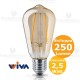 Lampadina filamento led st64 led E27 vetro ambrato Wiva